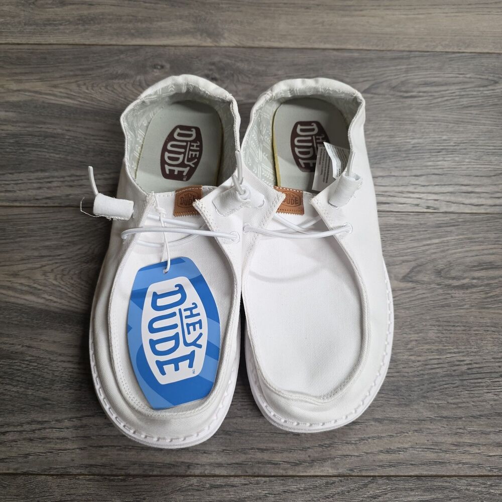 Hey Dude Wendy Stretch Canvas White New Women's 7 - Picture 4 of 7